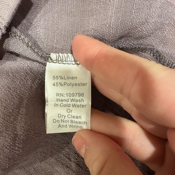 Lilac purple sheer blouse with lace ruffle neckline & matching hat BOTH NWT!! - Picture 13 of 14